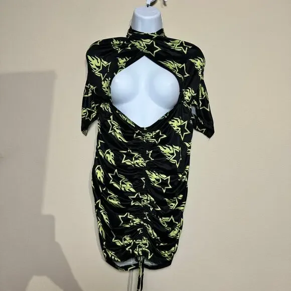 clubexx | nwt ruched cut out women's festival rave mini dress sz XXL - Picture 3 of 5